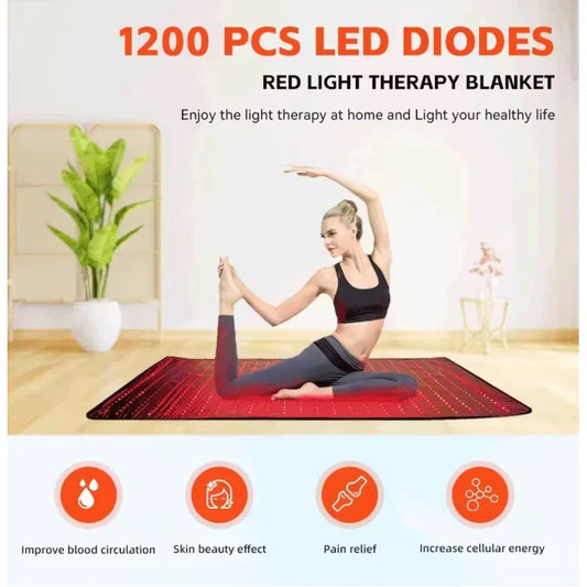 Red Light Therapy Yoga Mat Full Body 660nm-850nm
