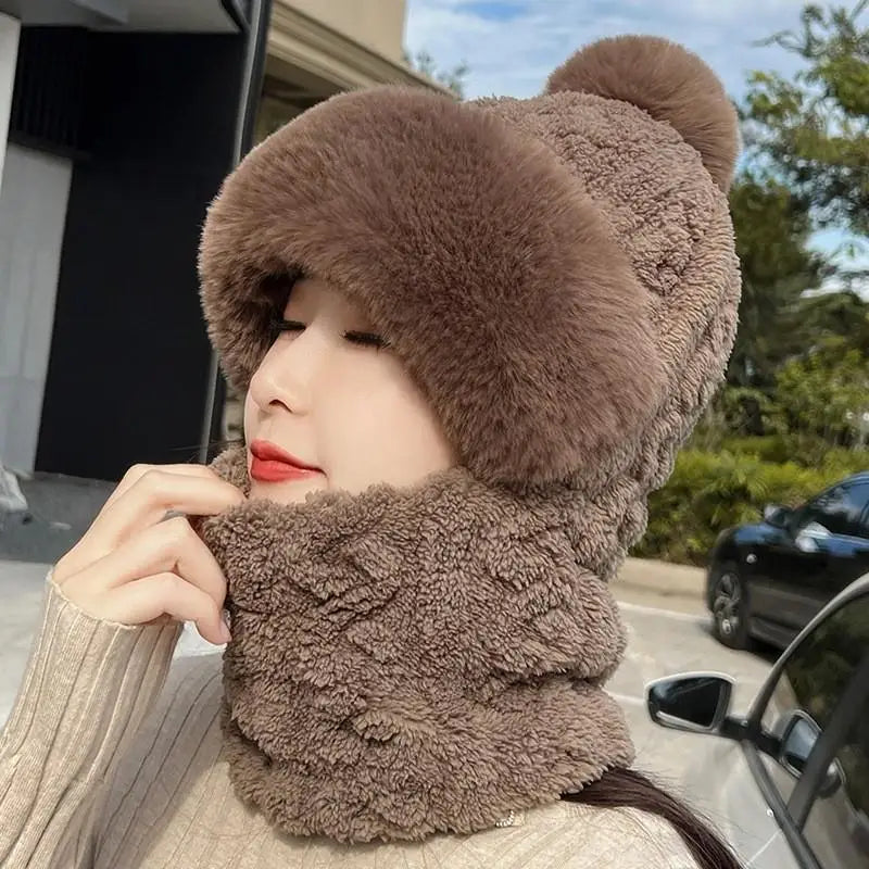 Plush Thermal Hat & Face Mask Set