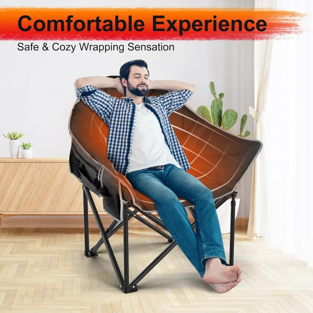 Oversized Heated Camping Chair with Adjustable Temperature