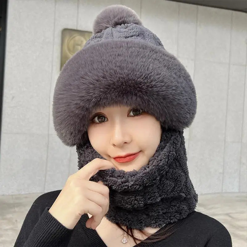 Plush Thermal Hat & Face Mask Set