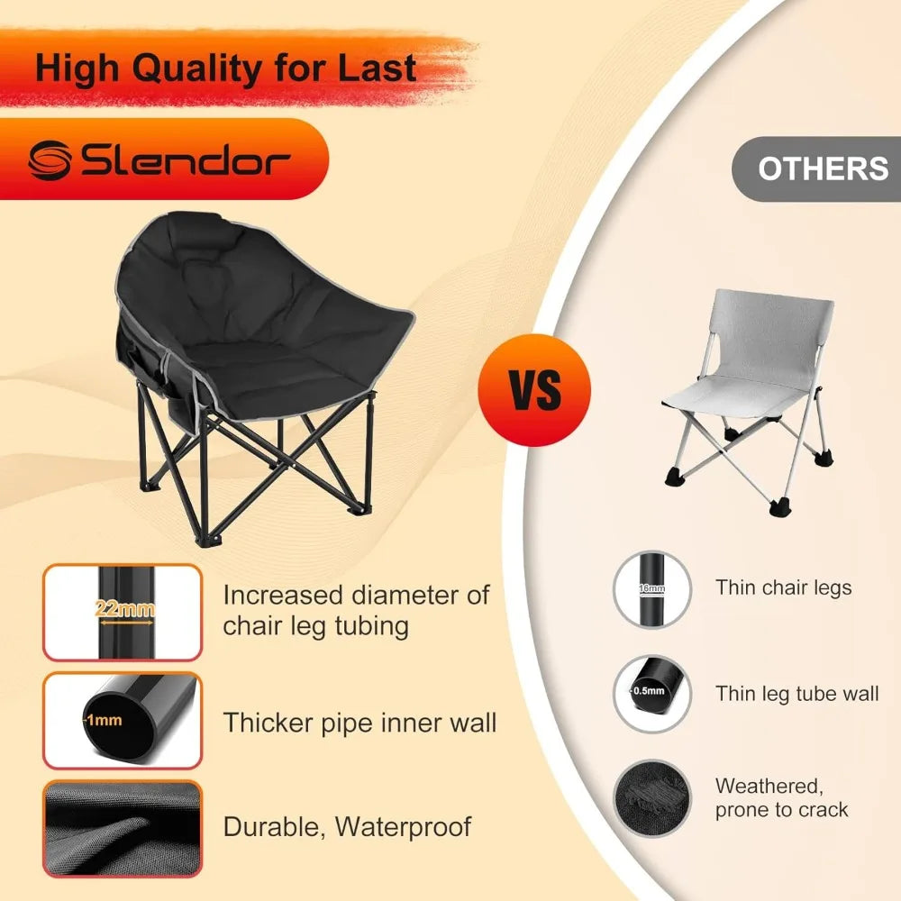 Oversized Heated Camping Chair with Adjustable Temperature