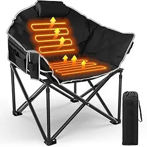 Oversized Heated Camping Chair with Adjustable Temperature