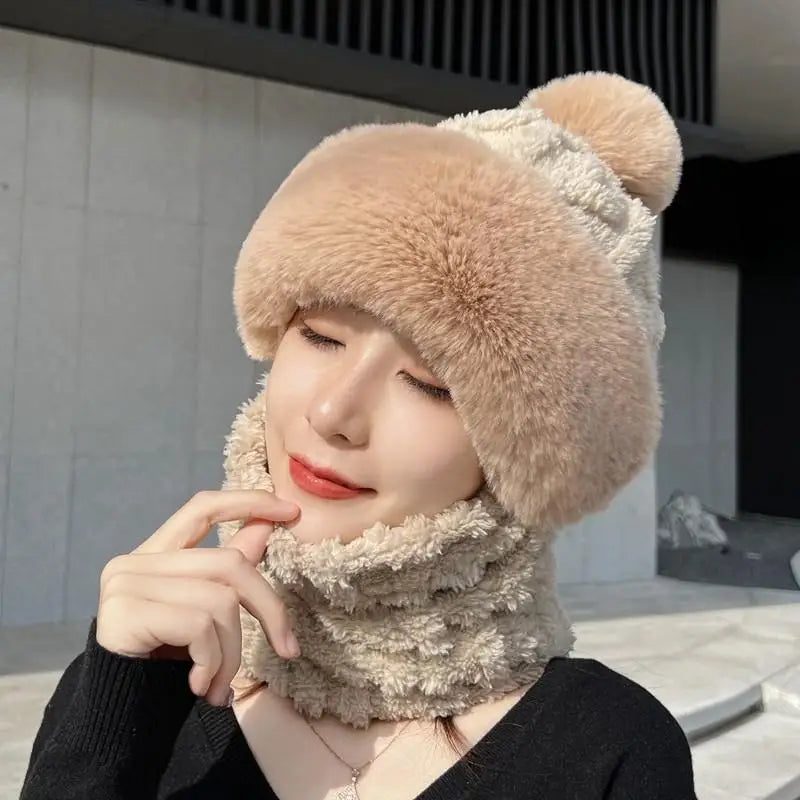 Plush Thermal Hat & Face Mask Set