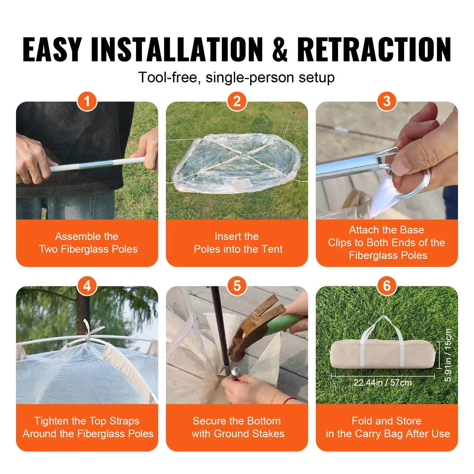 Instant Clear Weather Proof Tent