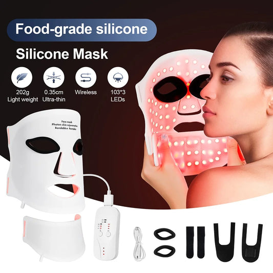 Silicone Red Light Infrared Therapy Mask