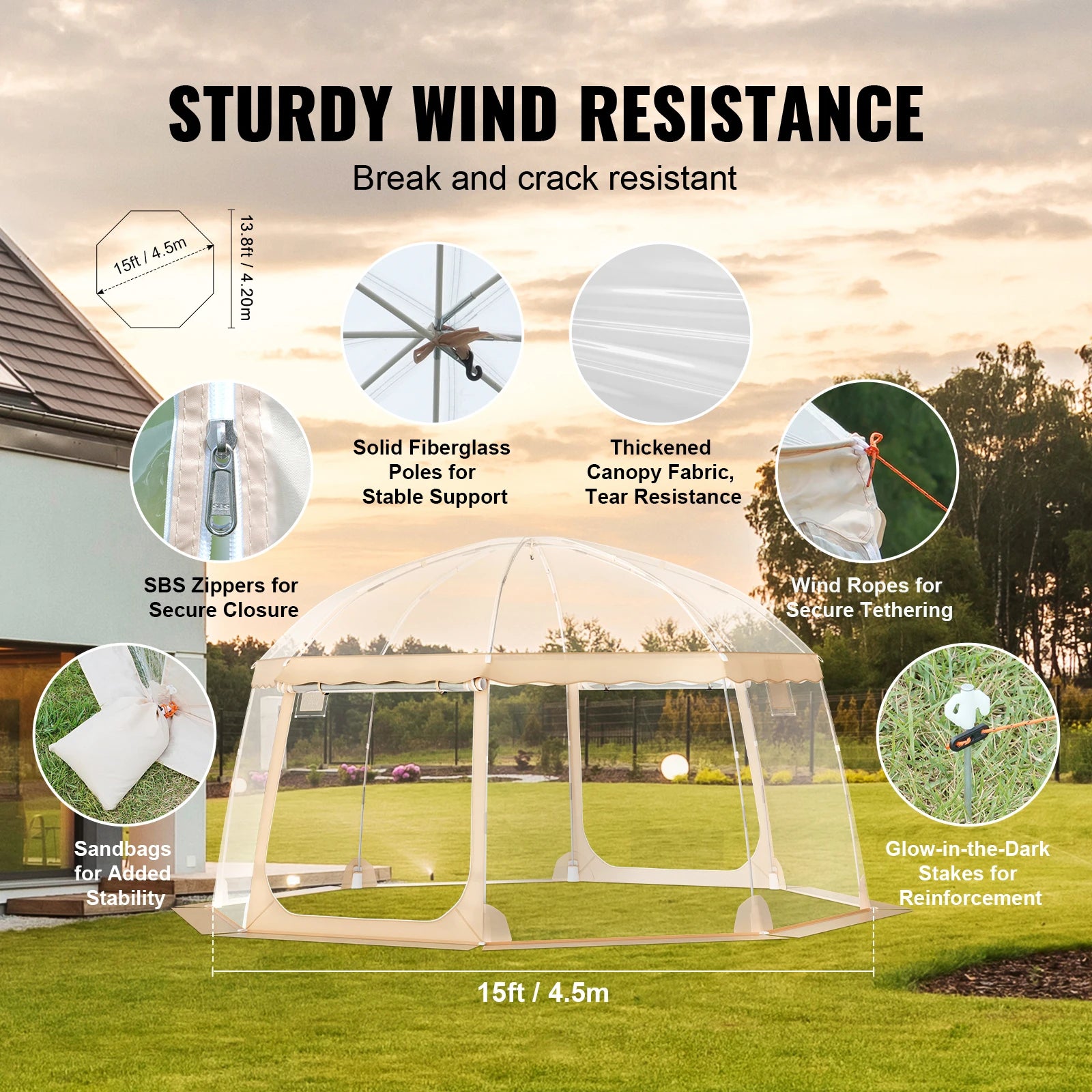 Bubble Tent Pop-Up Weatherproof